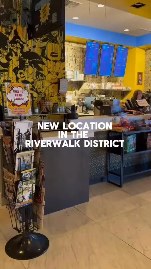 What’s new in the Riverwalk District?! How about @coffee.n.comics popping up in @renrenodowntown ☕🎲
Grab your favorite brew, pick up a comic (or a few), and fuel up for your downtown adventures. Now serving caffeine and cool finds right inside the Renaissance Hotel! ✨
#RenoTahoe #DowntownReno #CoffeeAndComics #SupportLocal